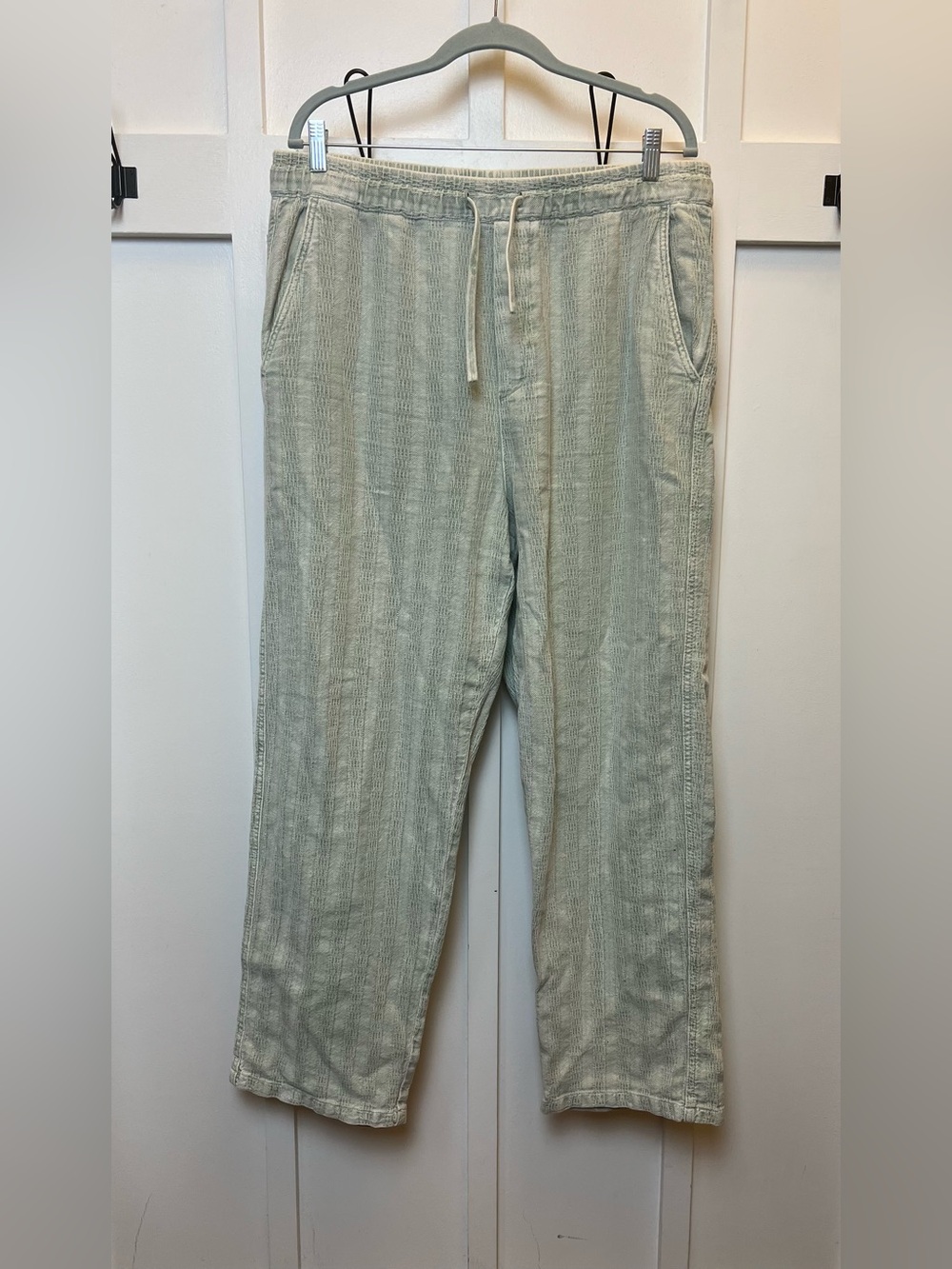 Zara Size XL Washed Green Pull On Lounge Pants Wide Leg Casual Beachy Coastal